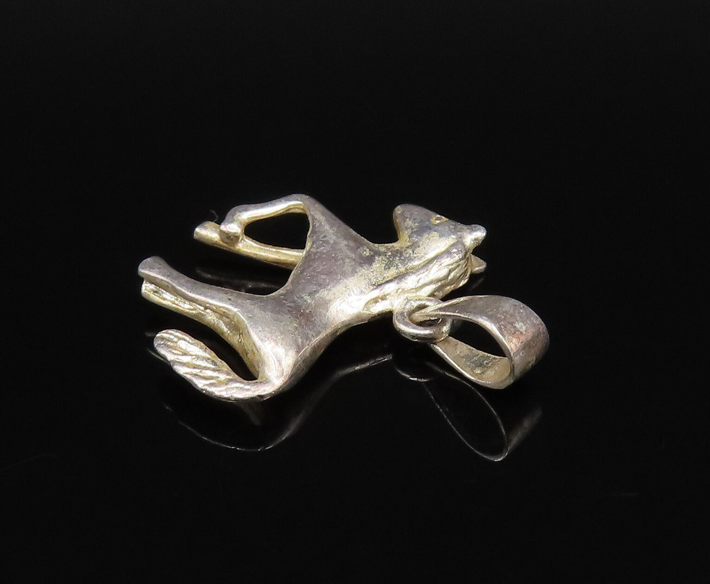 925 Sterling Silver Vintage Minimalist Donkey Burro Charm Pendant PT21630