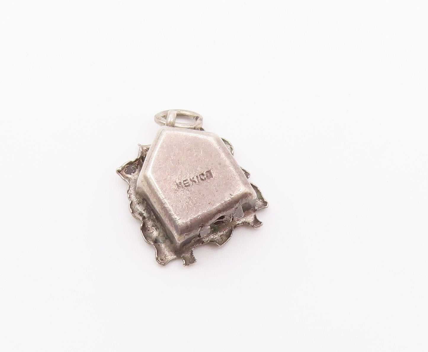 925 Sterling Silver  Vintage Petite Cuckoo Clock Motif Pendant  PT17527