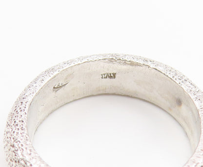 925 Sterling Silver Vintage Ring Modernist Textured Dome Band  Sz 7  RG36904