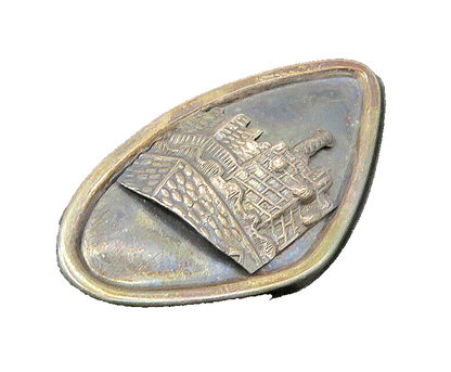 ISRAEL 925 Sterling Silver  Vintage Oxidized Old City Brooch Pin  BP8832