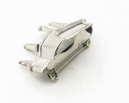 BEAU 925 Sterling Silver  Vintage Grand Piano Music Motif Brooch Pin  BP3775