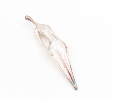 925 Sterling Silver Vintage Brooch RUTH BLOCH Large Women Figurine Pin  BP12118