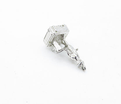 925 Sterling Silver  Vintage Shiny Petite Sculpted Statue Pendant  PT4786