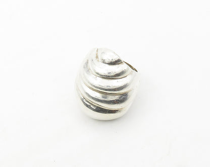 MEXICO 925 Sterling Silver  Vintage Shiny Fluted Dome Band Ring Sz 6  RG17385