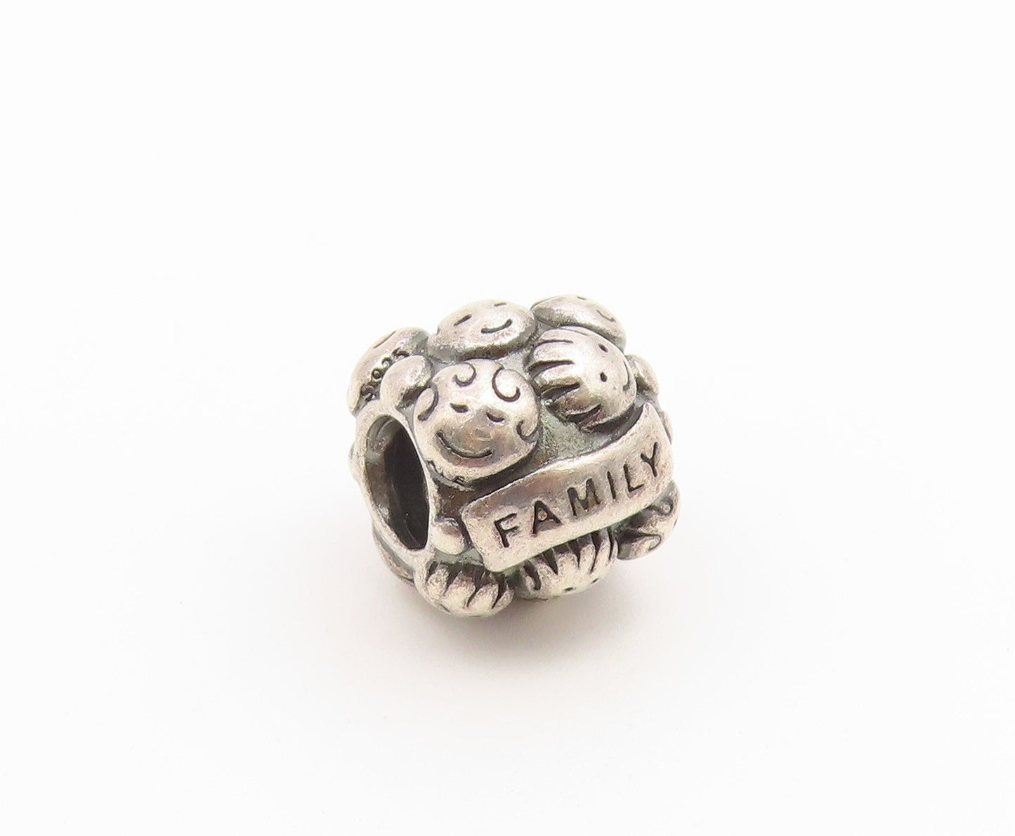925 Sterling Silver Vintage Pendant PANDORA  Love & Family Faces Bead  PT26620