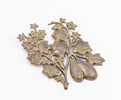 925 Sterling Silver Vintage Brooch Pin RAFEL MELENDEZ MEXICO Foliage  BP12482