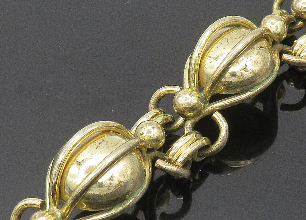 NAPIER 925 Sterling Silver  Vintage Rare Modernist Chain Bracelet  BT8421