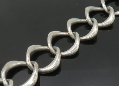 BAYANIHAN 925 Sterling Silver Vintage Rounded Square Link Chain Necklace  NE3521