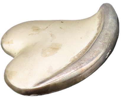 DESIGNER 925 Silver  Vintage Matte Finish Floating Heart Brooch Pin  BP9658