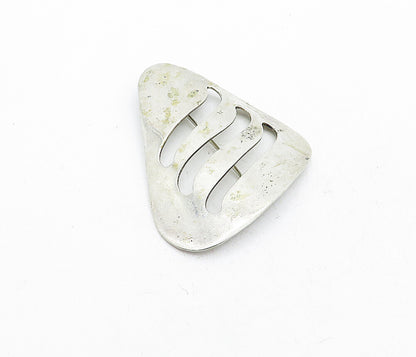 MEXICO 925 Sterling Silver  Vintage Shiny Cutout Design Brooch Pin  BP1957