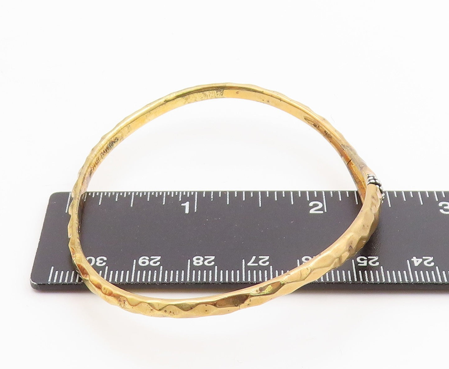 925 Sterling Silver Vintage Bracelet MICHAEL DAWKINS Gold Plated Bangle  BT11495