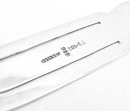MEXICO 925 Sterling Silver  Vintage Shiny Etched Apple Motif Book Mark  TR1177