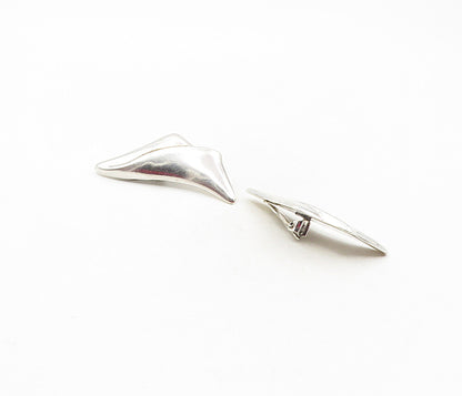 MEXICO 925 Sterling Silver  Vintage Modernist Non Pierce Drop Earrings  EG4780