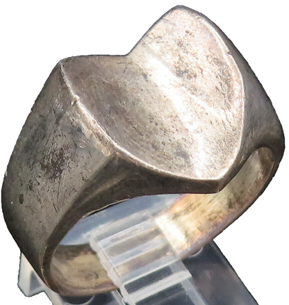 MEXICO 925 Silver  Vintage Minimalist Concave Love Heart Ring Sz 11.5  RG25428