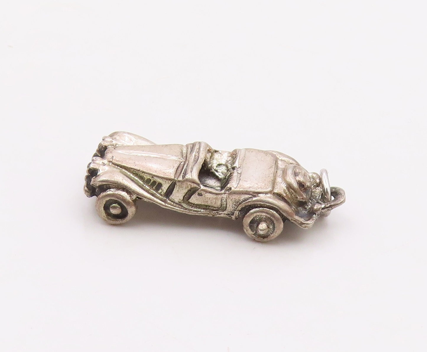 925 Sterling Silver  Vintage Old Fashion Two Seater Car Charm Pendant  PT20347