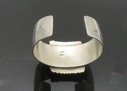 BAL NAVAJO 925 Silver  Vintage Metallic White Stone Cuff Bracelet  BT8204