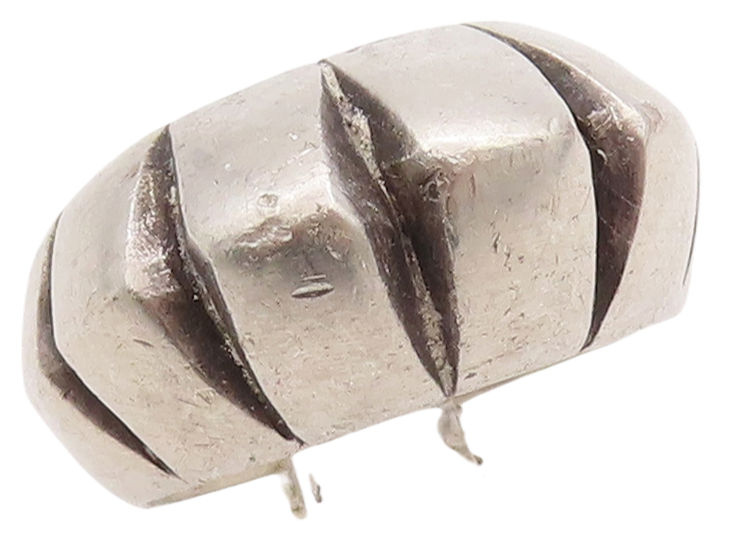 925 Sterling Silver Vintage Ring JENKS Designer Solid Split Dome Sz 7.5  RG28947