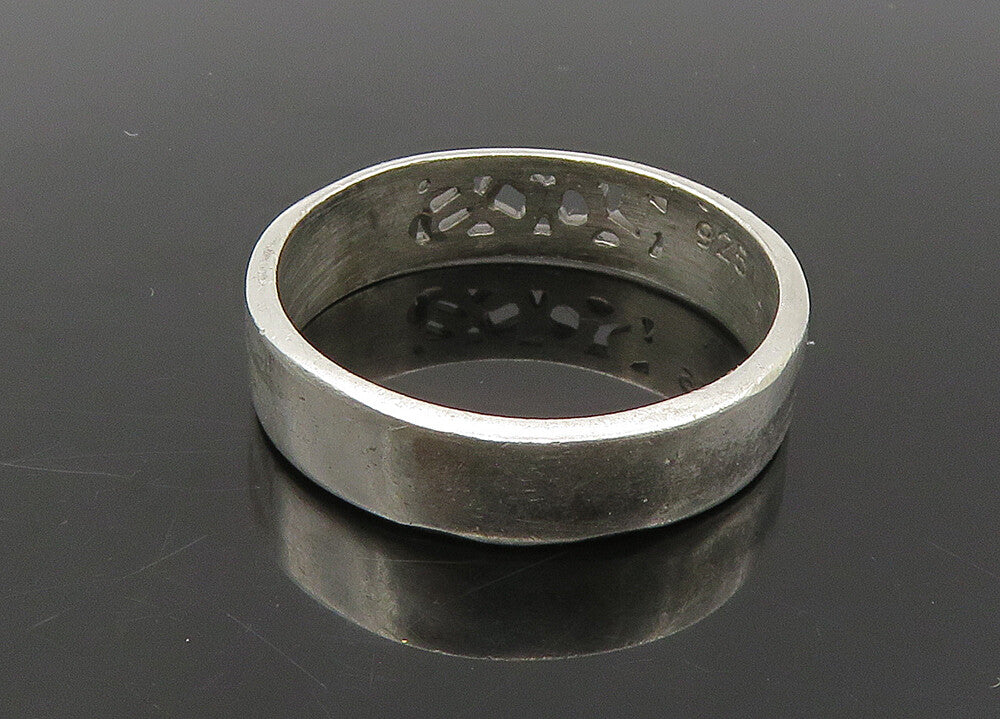 925 Sterling Silver  Vintage Minimalist Smooth Large Band Ring Sz 12  RG22419
