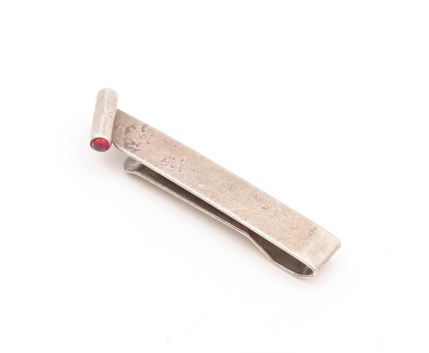 925 Sterling Silver Vintage Tie Clip SWANK Minimalist Dark Tone  TR3827