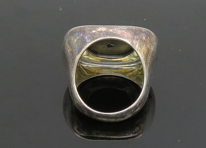 RLM STUDIO 925 Silver  Vintage Hematite 'Om' Symbol Band Ring Sz 7  RG20002