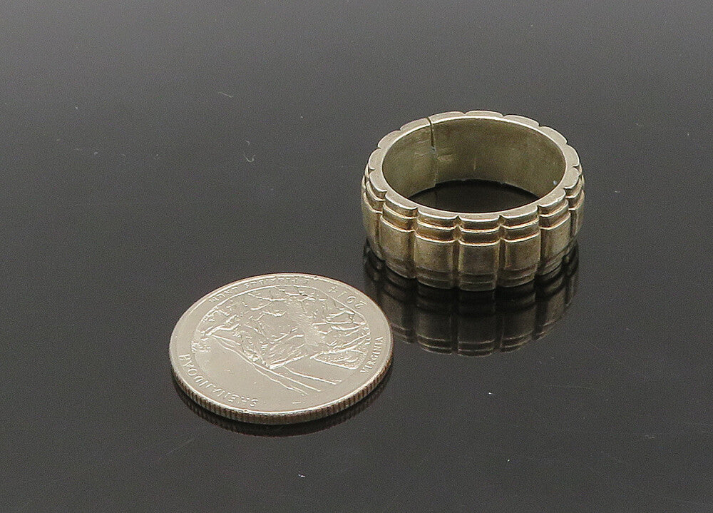 LONDON LINKS 925 Silver  Vintage Fluted Pattern Band Ring Sz 10  RG20913
