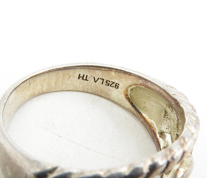 925 Sterling Silver  Vintage Open Infinity Twist Band Ring Sz 6.5  RG8818
