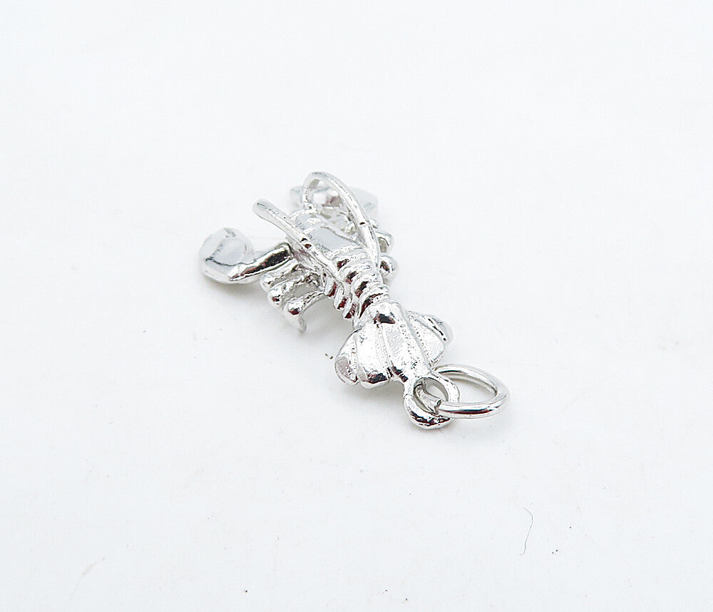 925 Sterling Silver Petite Polished Lobster Motif Pendant (MOVES) PT3884