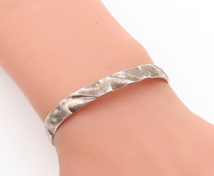 MEXICO 925 Sterling Silver Vintage Dark Tone Petite Cuff Bracelet BT2049