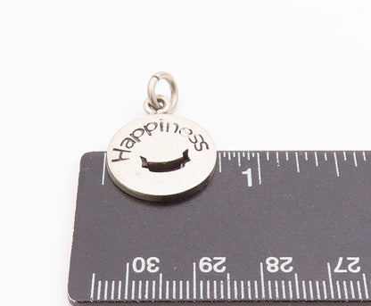 925 Sterling Silver Vintage Pendant Happiness Charm with Cut Out Smiley  PT24888