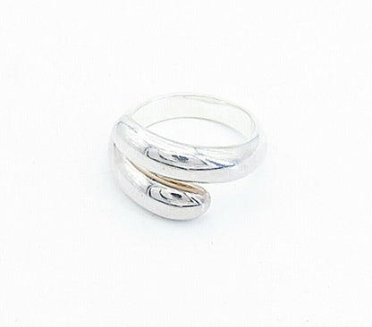 DOUG PAULUS 925 Sterling Silver  Shiny Polished Bypass Band Ring Sz 6.5 RG3926