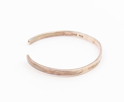 925 Sterling Silver  Vintage Engraved Live Your Dreams Cuff Bracelet  BT9415