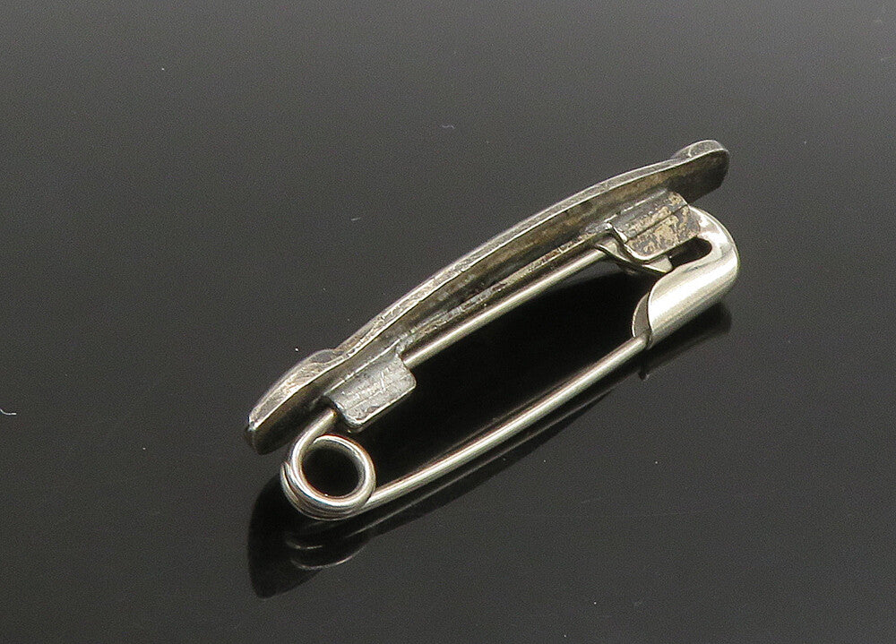 925 Sterling Silver  Vintage Antique Love Hearts Oxidized Brooch Pin  BP9016