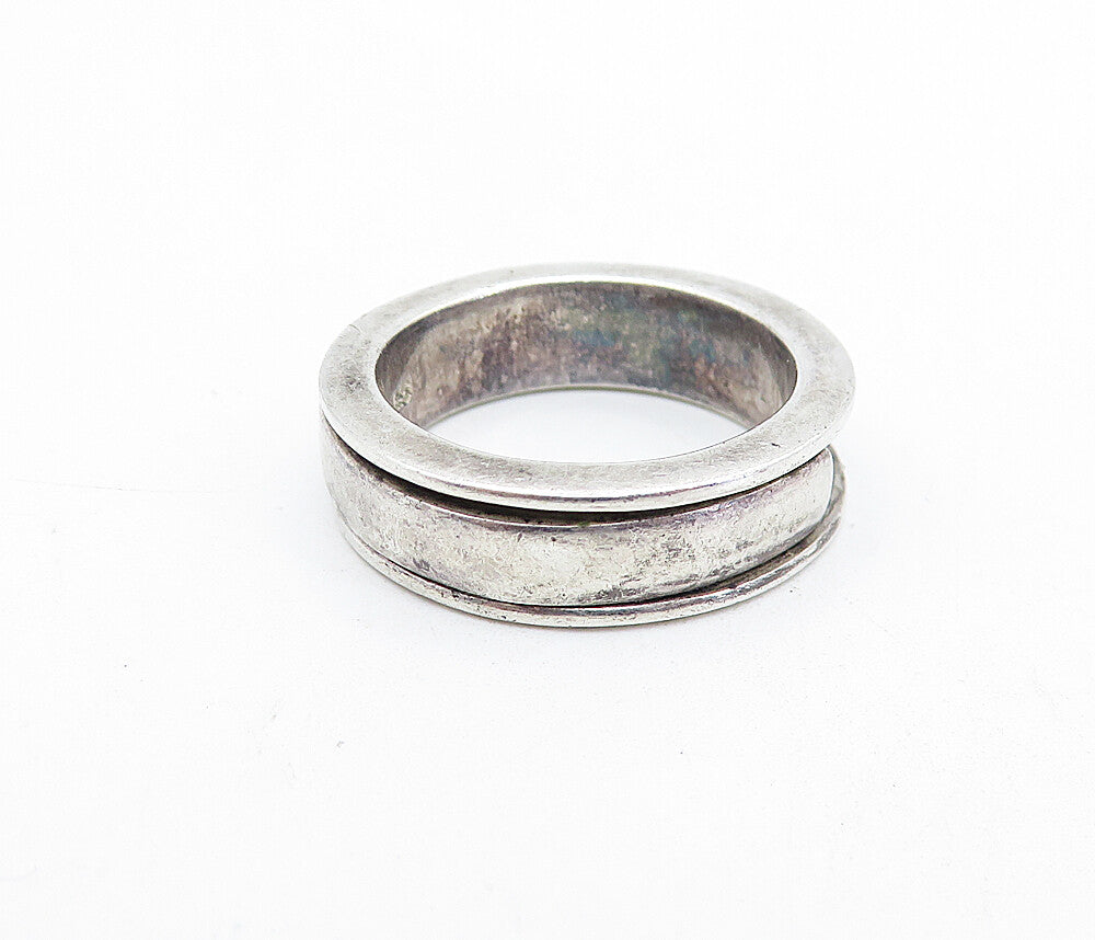 925 Sterling Silver  Vintage Live Laugh Love Etched Band Ring Sz 6.5  RG6004