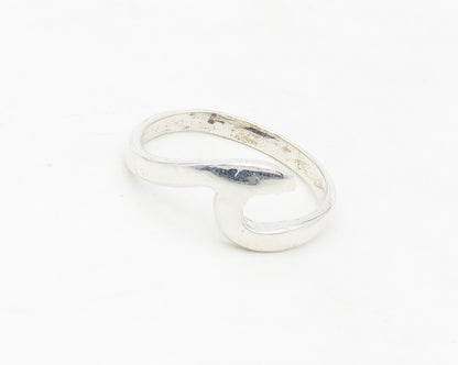 925 Sterling Silver  Shiny Smooth Ocean Wave Band Ring Sz 8  RG17042