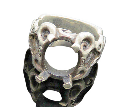ANN KING 925 Sterling Silver  Vintage Spiral Swirl Band Ring Sz 9  RG19996