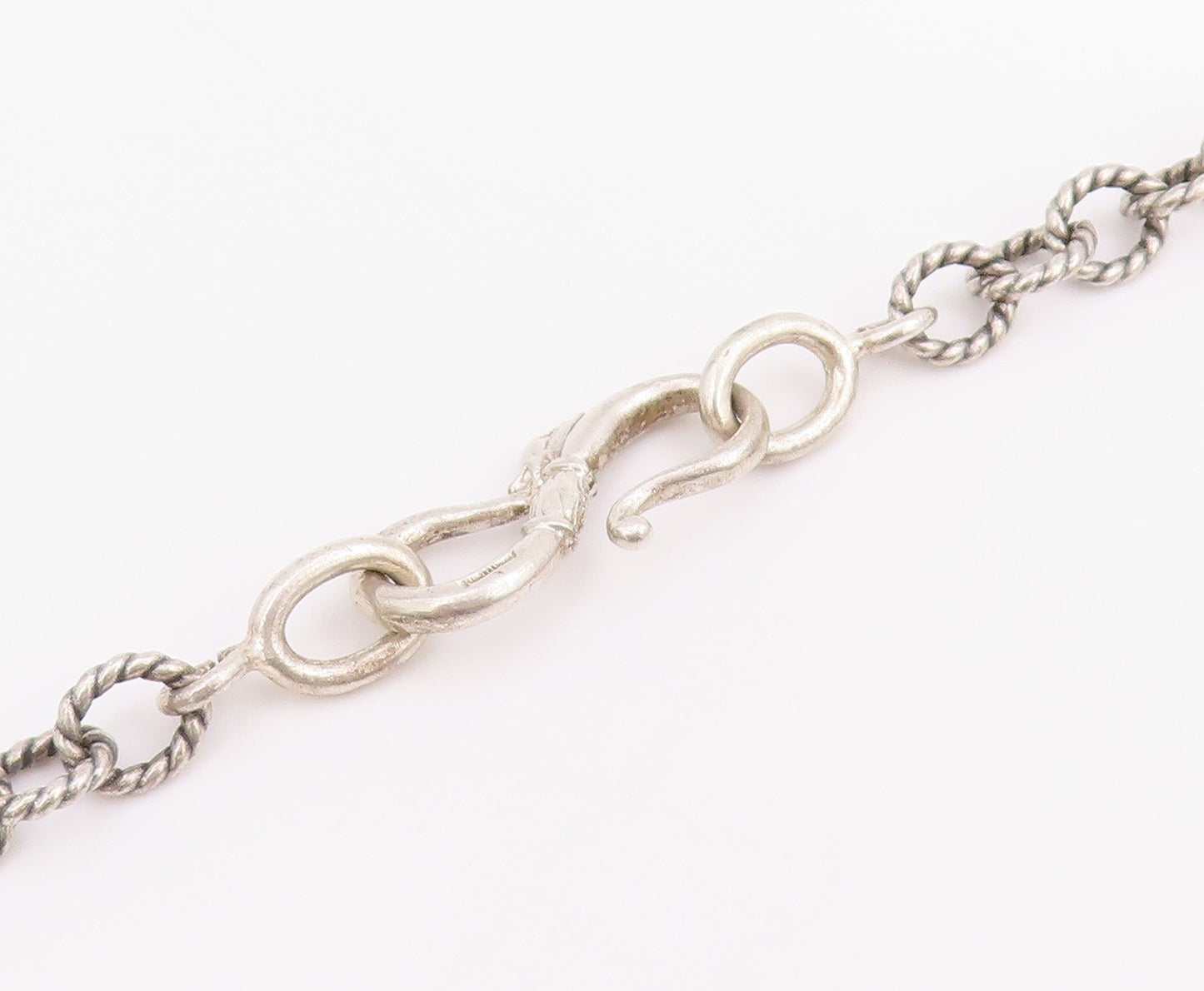 925 Sterling Silver Vintage Necklace Multi Tone Sea Shell Cluster Chain  NE4818