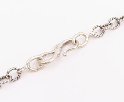 925 Sterling Silver Vintage Necklace Multi Tone Sea Shell Cluster Chain  NE4818