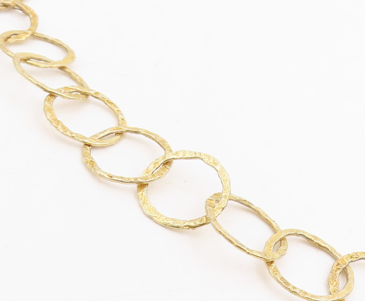 925 Sterling Silver Vintage Necklace Gold Plated Interlocking Circles  NE4765