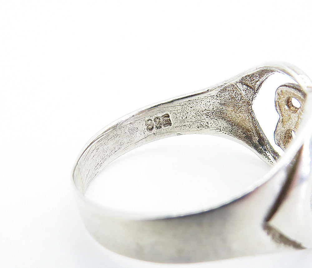 925 Sterling Silver  Vintage Shiny Open Pretzel Knot Band Ring Sz 9  RG6241