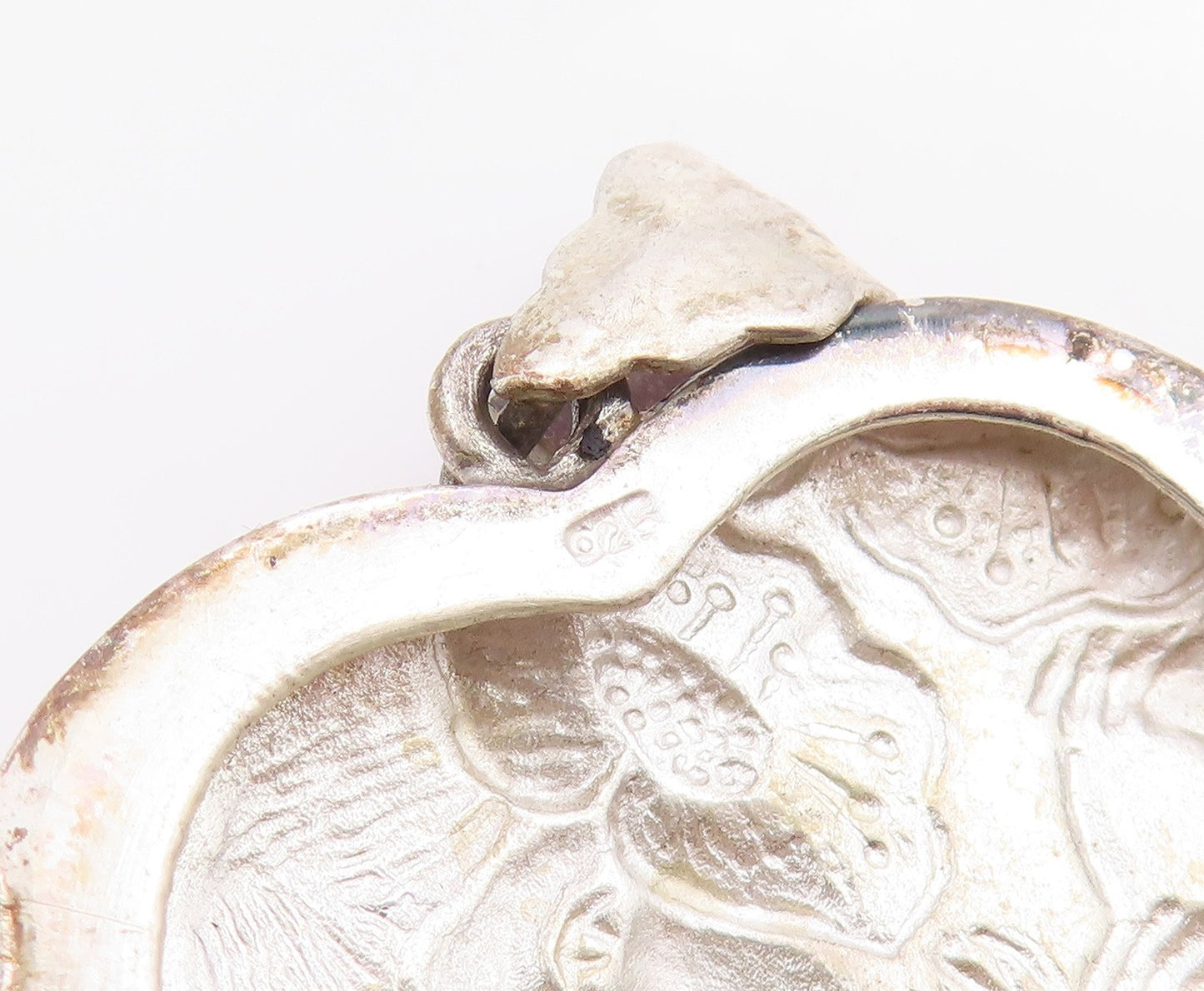 925 Sterling Silver Vintage Pendant Art Nouveau Style Love Heart OPENS  PT26283