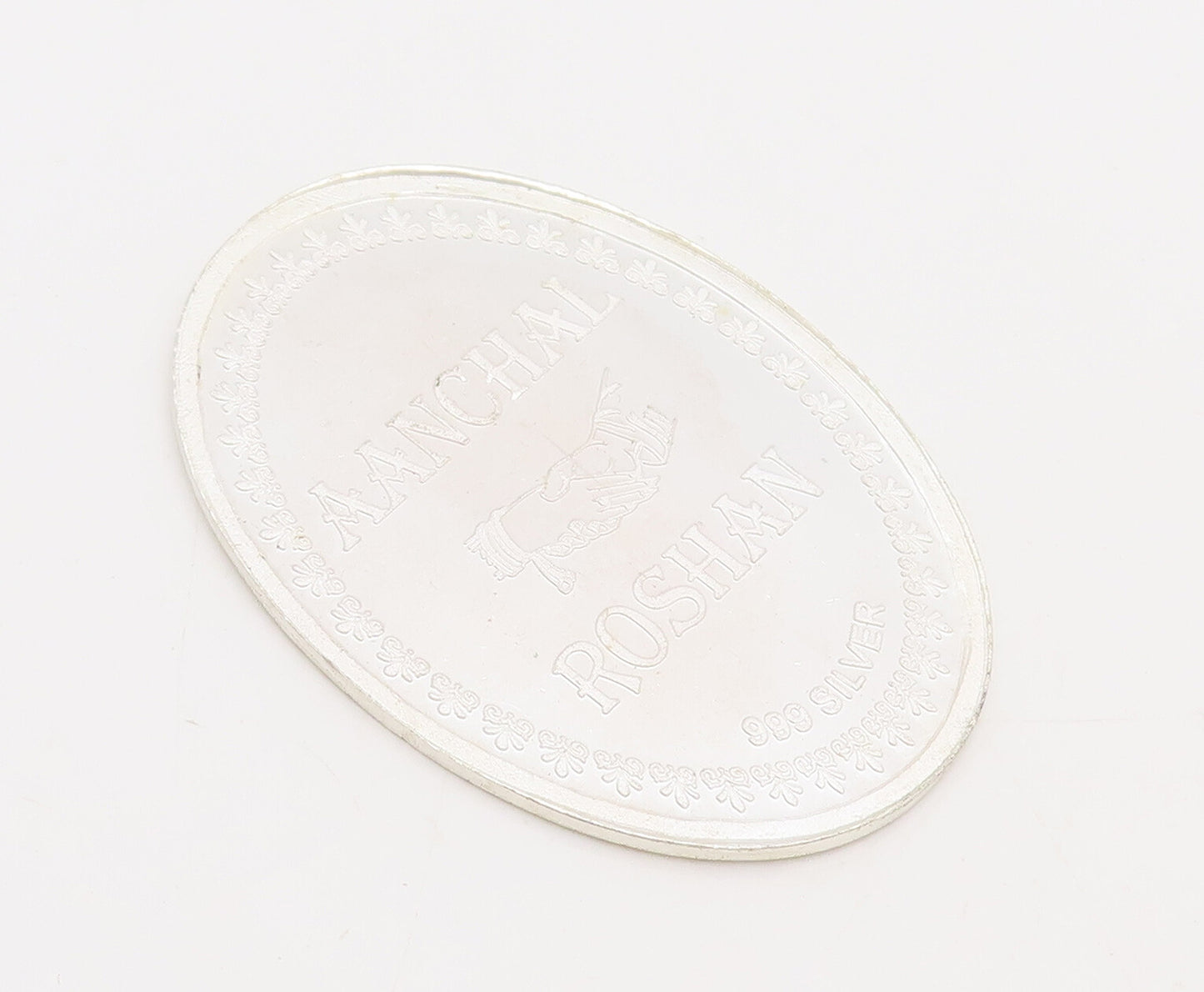 925 Sterling Silver Vintage Coin Victorian Marriage Blessing Solid Coin TR3689