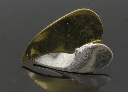 RLM STUDIO 925 Silver  Vintage Two Tone Love Heart Band Ring Sz 6  RG23107