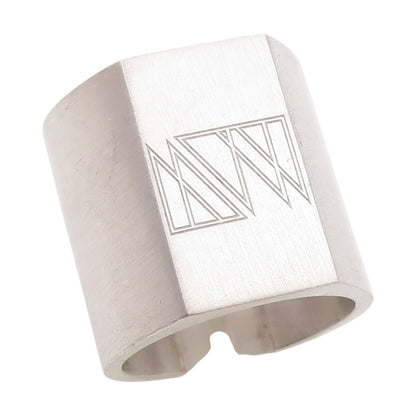 925 Sterling Silver Vintage Ring Engraved Solid Geometric Band  Sz 6.5  RG34097