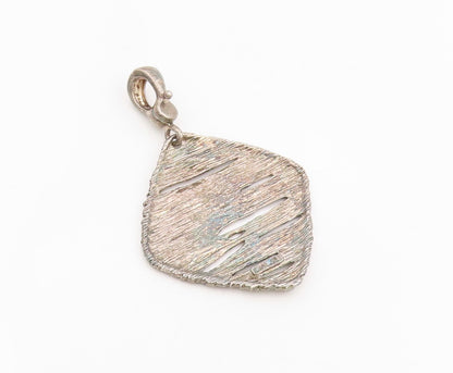 925 Sterling Silver Vintage Pendant ESPO Modernist Textured Locket  PT25499