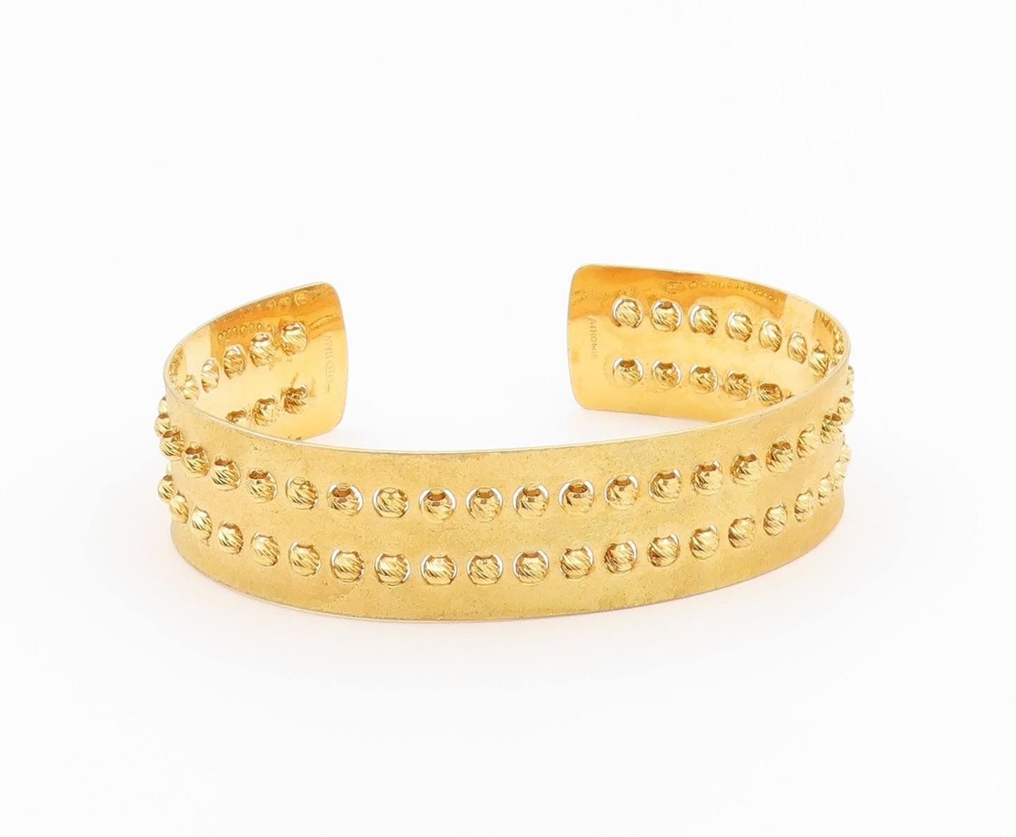 925 Sterling Silver Vintage Bracelet ATHOMIE Gold Plated Spinning Beads  BT12160