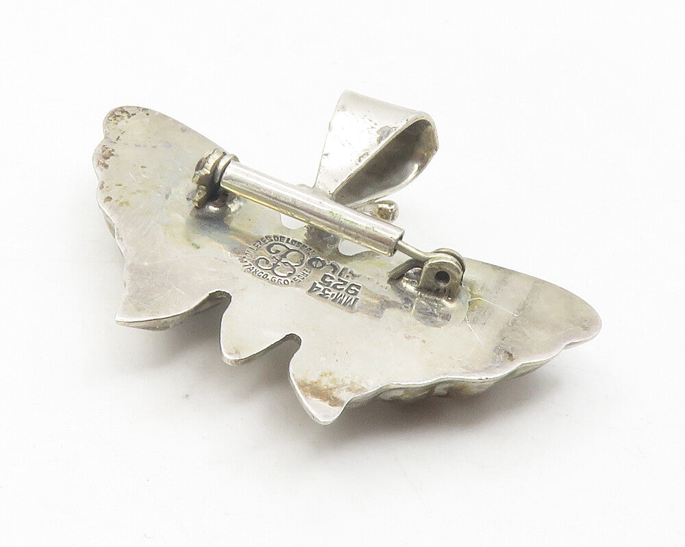 LOS BALLESTEROS MEXICO 925 Silver  Vintage Hollow Butterfly Brooch Pin  BP4462
