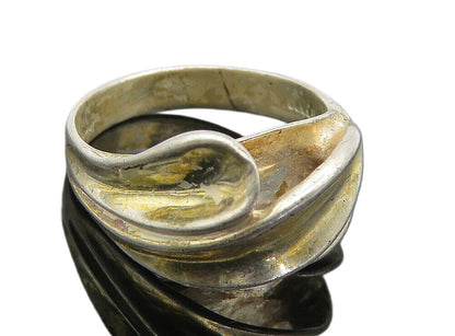 CELLINI 925 Sterling Silver Vintage Shiny Concave Dome Band Ring Sz 7.5 RG8647