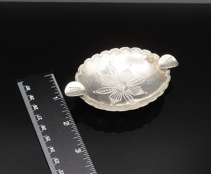925 Sterling Silver  Vintage Wavy Edge Centerpiece With Handles  TR3392