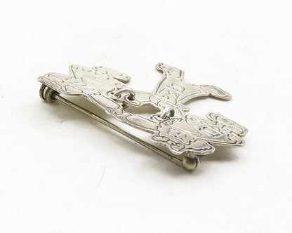 EFS MEXICO 925 Sterling Silver  Vintage Little Children Brooch Pin  BP4638