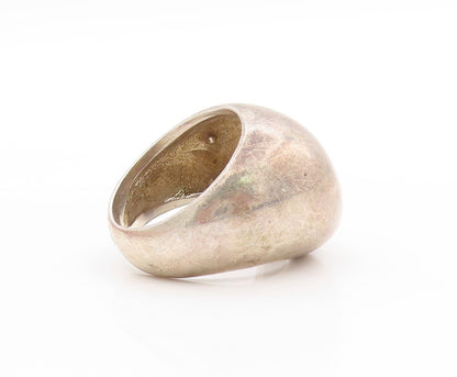 925 Sterling Silver Vintage Ring Modernist Solid Ocean Tide Band  Sz 7  RG33675